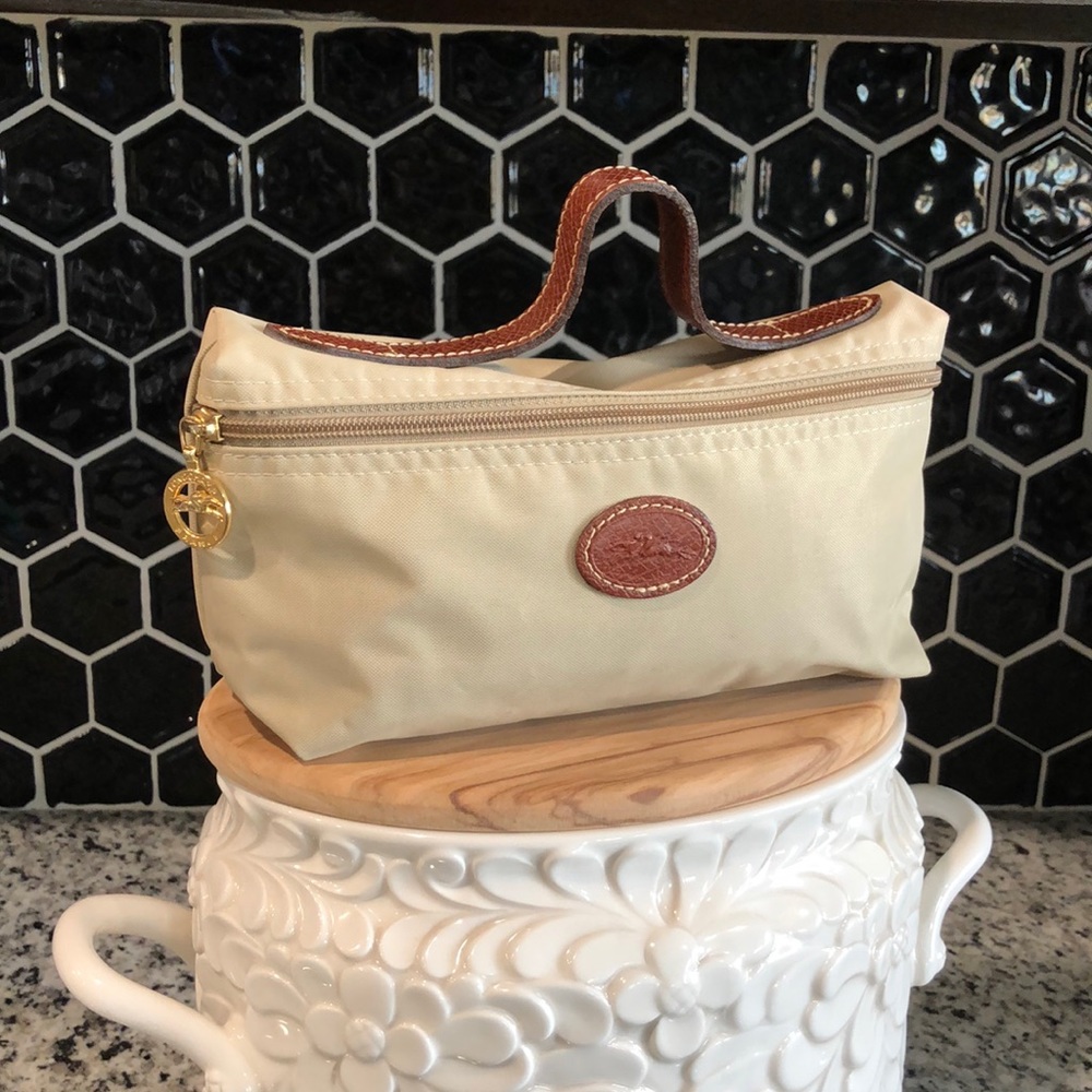 Longchamp Le Pliage Mini Cosmetic Travel Bag Tan & Brown